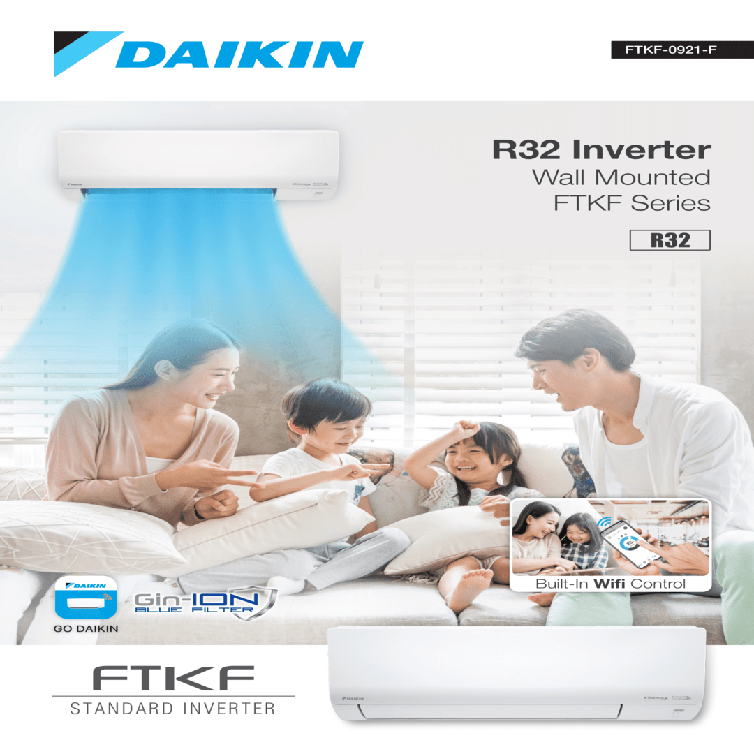 Daikin Ftkf Series Wall Mounted Air Conditioner Inverter R32 Built In