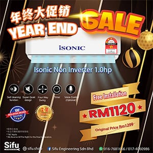 Isonic Aircond Sales-Year End