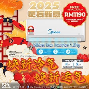 Midea Aircond 2025 New Year Sale