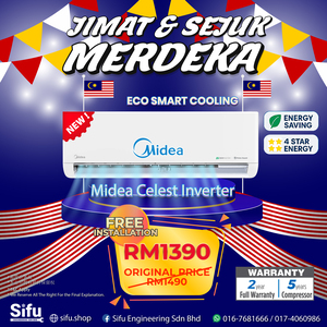 Promosi Merdeka Midea Celest Inverter
