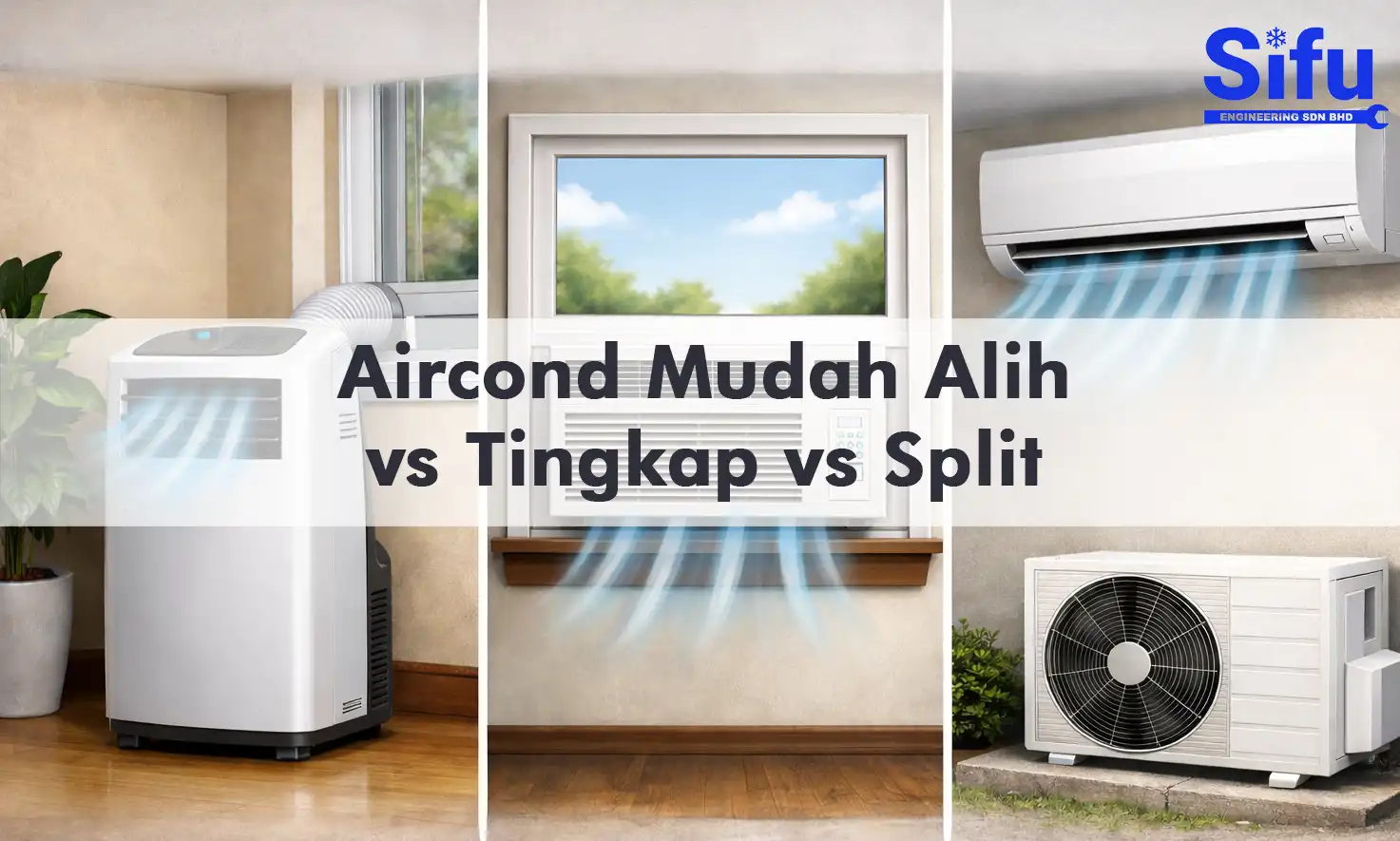 Portable vs Window vs Split AC